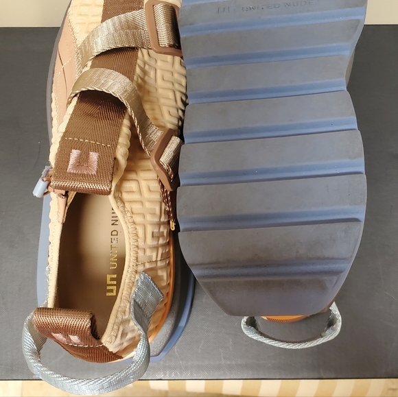 United Nude Tan and Blue Roko Y Sneakers - Picture 6 of 9